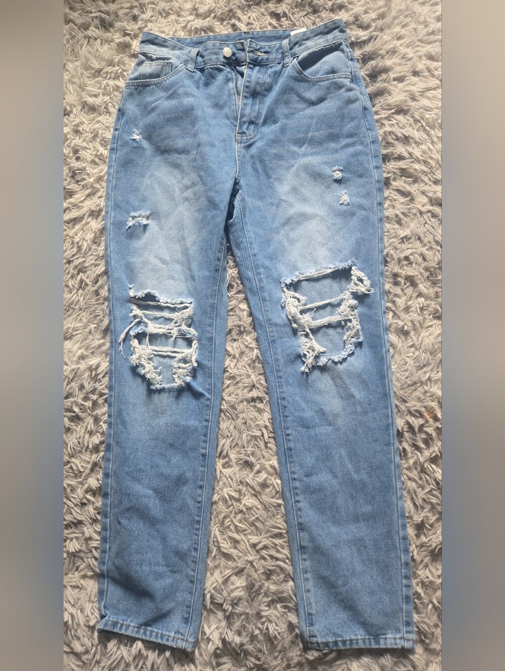 SHEIN Relaxed Boyfriend Distressed Jeans fits Size 28/2
